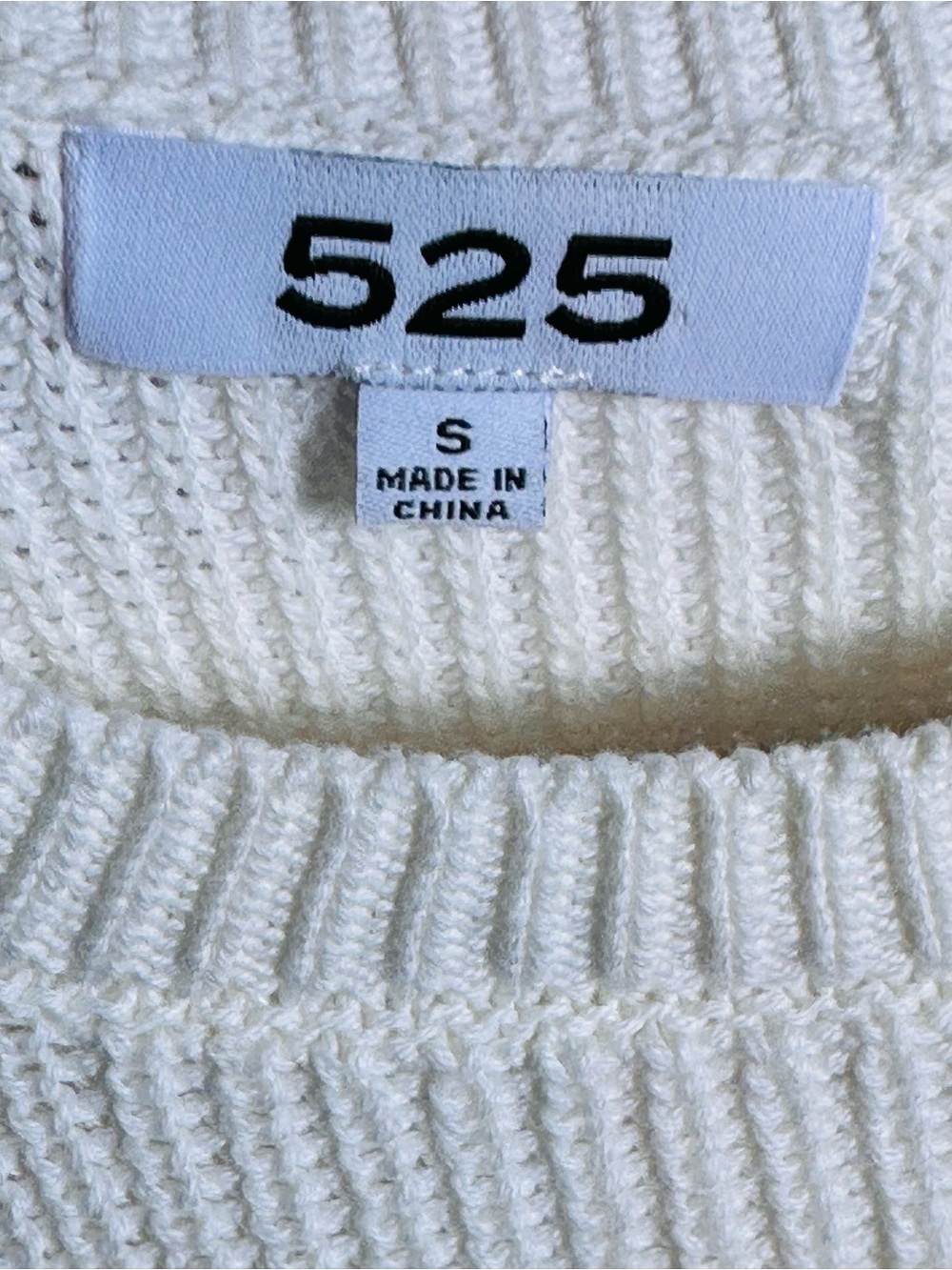525 America ombre dip-dyed pullover shaker-stitch sweater cotton Crew neck Small - Picture 7 of 8